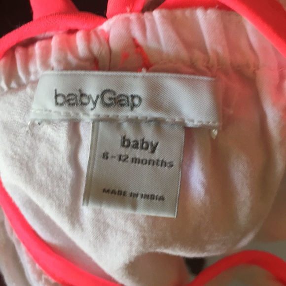 RARE Baby Gap Neon Bow-Back Romper - Picture 4 of 4